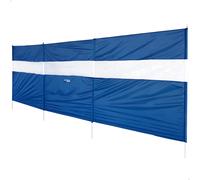 Aktive - Paravientos playa, 440x130 cm, color azul, ventana panorámica PVC, tejido poliéster, estructura acero, incluye 4 piquetas y varillas, funda de transporte con asa, cortavientos para la playa