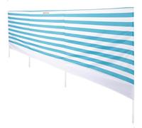 Aktive - Paravientos playa, 480x100 cm, rayas marineras, tejido poliéster, estructura acero, incluye 4 varillas, protección UV30, bolsillo, funda de transporte con asa, cortavientos para la playa