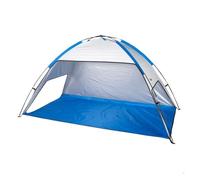 Aktive – Tienda de playa 220x120x115 cm, 2 personas, azul y gris, suelo y ventanas, UV50