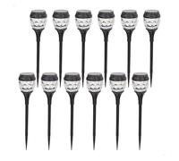 Aktive set de 12 balizas solares led 5-10 lúmenes con proyección decorativa 9 cm