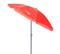 Aktive Sombrilla de playa AKTIVE 62243 Ø180 cm con mástil inclinable y protección UV50 Coral