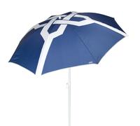 Aktive - Sombrilla de playa 200 cm, protección UV50, mástil de acero inclinable y regulable, poliéster, 8 varillas, funda con asa, ligera y desmontable, estampado azul y blanco