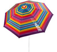 Aktive Sombrilla de playa Max Air antiviento 200/220 cm multicolor UV50 8 varillas fibra de vidrio