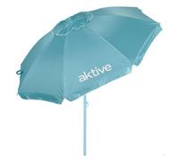 Aktive Sombrilla de playa inclinable D220 cm azul – UV50, 8 varillas, tejido Oxford ventilada