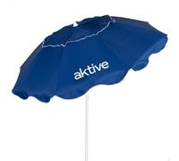 Aktive Sombrilla de playa 200 cm Plegado compacto Azul UV50 8 varillas Acero 28/32 mm (62498)