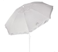 AKTIVE Sombrilla de playa, UV50, Mide D200 cm, Beige, Protección UV50, Tejido oxford, Mástil aluminio 28/32 mm, 8 varillas, Incluye funda de transporte con asa de hombro (62488)