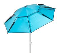 Aktive - Sombrilla de playa y pesca antiviento 200 cm, azul, protección UV50, ventilación superior, inclinación ajustable, 8 varillas de fibra de vidrio, tubo 22/25 mm, funda incluida