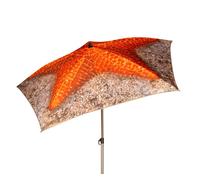 Aktive Sombrilla de playa Starfish Ø180 cm UV40 mástil inclinable Naranja