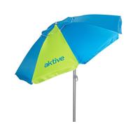 Aktive sombrilla playa 200 cm azul y verde con funda (envío aleatorio)
