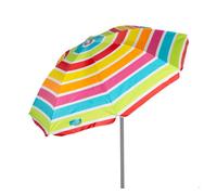 Aktive Sombrilla de playa 160 cm (62360) - Rayas multicolor, UV50, inclinable, mástil acero