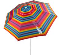 Aktive Sombrilla de playa Max Air antiviento 200/220 cm multicolor UV50 8 varillas fibra de vidrio