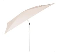 Aktive - Sombrilla terraza rectangular 180x145 cm beige, 4 varillas, mástil inclinable, protección UV30, estructura de acero estable y resistente, ideal para balcones, terrazas y jardines, ligera y