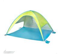AKTIVE Tienda Playa Pop up, Azul y Verde, 175x150x105 cm, Revestimiento Plateado, UV50, Incluye 4 piquetas, Poliéster, Paravientos Plegable, Bolsa Transporte, Refugio Pesca (62532)