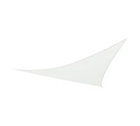 AKTIVE Toldo vela triangular 360x360x360 cm blanco para terraza exterior o jardín, Poliéster 160 g/m², Resistente, Protección solar para exteriores, Cuerdas para fijación, Fácil instalación (53904)