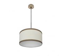 Abrila Soprano Cuero / Beige - Colgante Clásico 1Xe27 40 Cm