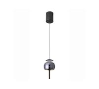 Akunadecor - Lampara Colgante De Led Modelo Roller Negro Cromo De