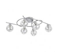Akunadecor plafon de 6 luces modelo varanasi cromo