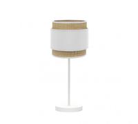 Abrila Kandy Natural/Blanco - Lámpara Sobremesa Moderno 1Xe14 18 Cm