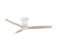 AKUNADECOR Ventilador Dc Baltir Blanco Led Control Remoto Funcion Inversa