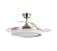AKUNADECOR Ventilador Dc Zenit Niquel Led Con Memoria Y Control Remoto