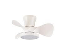 Akunadecor - Ventilador de techo modelo CANDY blanco, motor DC 6 velocidades Tecnología Led 20W sistema CCT 1900 Lúmenes, Control remoto con temporizador, luz regulable en color e intensidad, Memoria