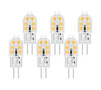 Akynite Bombilla G4 LED 12V 2W Luz Neutra 4000K para Campana Cocina, 200LM, Bombilla Hal贸gena G4 10W 20W Equivalente, no regulable, Bi-pin Casquillo G 4 12V LED AC DC para Camper, pack de 6