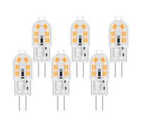 Akynite Bombillas LED 12V 2W Blanco Frio 6000K para Camper, 200LM, 12 SMD, Equivalente Halógena Bi Pin G4 10W-20W, G4 LED 12V Fria para Campana Cocina/Piscina, No Regulable, Pack de 10