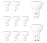 Akynite Foco GU10 LED 5W Luz Cálida 2700K 500LM, CA 230V, 120 grados, 50mm MR16 GU10 50W Halógena Equivalente, no regulable, Focos LED 220V Blanco Cálido para Baño Cocina, pack de 10