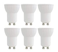 Akynite Mini GU10 LED 3W Luz Fria 6000K, 35mm MR11, CA 230V, 300 lúmenes 45 grados, Equivalente a Halógena GU10 35W, no regulable, Focos LED GU10 Mini 220V para Luz Baño Cocina, pack de 6