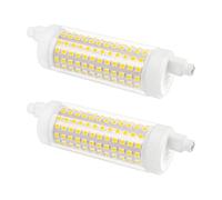 Akynite R7S LED 118mm Regulable 20W Blanco Frio 6000K, 2500LM, Equivalente a Halógeno de 150W-200W, Luz de 360°, Bombillas LED R7S 118mm en Cerámica para Plafones, Lámpara de Techo, pack de 2