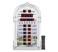 AL-HARAMEEN Azan HA-4008 - Reloj de oración LED, reloj de pared, lectura para el hogar, oficina, mezquita, reloj digital decorativo