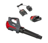 AL-KO Soplador de Hojas LBD 1880, 520 m³/h de caudal, Velocidad de Aire de 130 km/h, con Modo de Potencia, Incluye batería de Ion de Litio de 2,5 Ah de 18 V/36 V y Cargador
