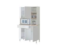 Duehome - Alacena cocina Colin 5 Puertas Artik white - canadian oak