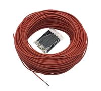 Alambre de calefacción de fibra de carbono de goma de silicona de 12 K, 25 | Cable calefactor de fibra de carbono de goma de silicona de 25 W/M, cable de calefacción flexible infrarrojo 8UM-18UM 12K 33Ω