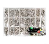 Alanmoship Juego de 340 pines de terminal de cobre de 1 a 35 mm, conectores eléctricos automotrices macho hembra para proyectos de cableado industrial marino de automóviles