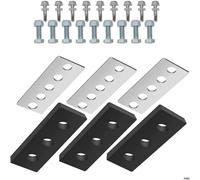 Alanmoship Kit de repuesto de impulsor de soplador de nieve de acero inoxidable 304 de 24 piezas con almohadillas de goma y hardware, compatible con la mayoría de modelos domésticos, ideal para