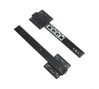 Alanmoship Paquete de 1 riel deslizante abatible para gabinete, riel plegable oculto con bolas de acero para almacenamiento de cocina, movimiento silencioso suave, acero laminado en frío, negro, 20-55