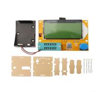Alanmoship para probador de transistores LCR-T4 con carcasa, analizador de componentes digitales para triodo de diodo NPN PNP MOSFET, medidor de resistencia de capacitancia ESR, caja naranja (A)