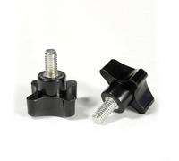 Alanmoship Tornillos de perilla de estrella M8 de apriete a mano, agarre de | Tornillos de perilla M8 Star con agarre de 4 puntos para cortacésped y accesorios de maquinaria, rosca M8