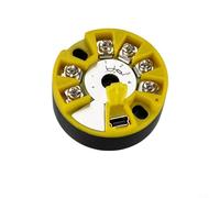Alanmoship Transmisor de temperatura PT100 4-20mA Salida para termopar K/E/S, -50 a para sensor 300C con configuración USB para medición de pruebas industriales, amarillo