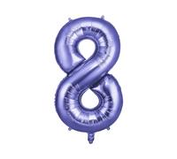 Alaoo Globo de Aluminio Número 8 Morado Brillante,40" Globo Número Gigante | Inflable Helio o aire,paraBoda,Cumpleaños, Aniversarios, Celebraciones, Decoraciones para Fiestas