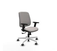 Alares tapizada sincro similpiel blanco brazos 2d base blanca ruedas 6