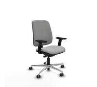 Alares tapizada traslack bali gris claro brazos 2d base aluminio rueda