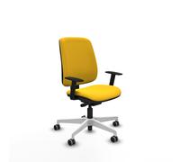 Alares tapizada traslack similpiel amarillo brazos 1d base blanca rued
