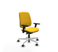 Alares tapizada traslack similpiel amarillo brazos 3d base blanca rued