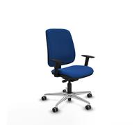 Alares tapizada traslack similpiel azul brazos 1d base aluminio ruedas