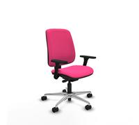 Alares tapizada traslack similpiel rosa brazos 3d base aluminio ruedas