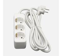 Alargadera florey cable 3m 3gx1,5mm2, 3enchufes blanco 4x5x16cm