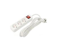 Alargador 3x1,5mm2 3 tomas goma PS1-03E-0300-W