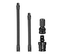 Alargador de taladro flexible | 1/2 pulgadas portátil de metal | 4 piezas de extensión de vástago de tuerca de torsión | para coche, SUV, , sedán, camioneta, reparación de bricolaje